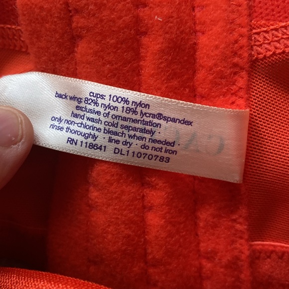 Cacique 44D orange underwire lace bra - Picture 8 of 12